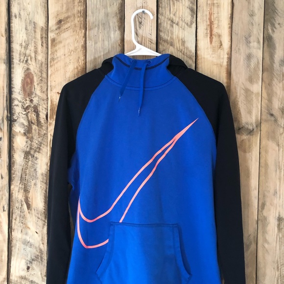 Nike Tops - Nike Therma Fit Big Swoosh Women’s Sweatshirt Blue, Black and Orange